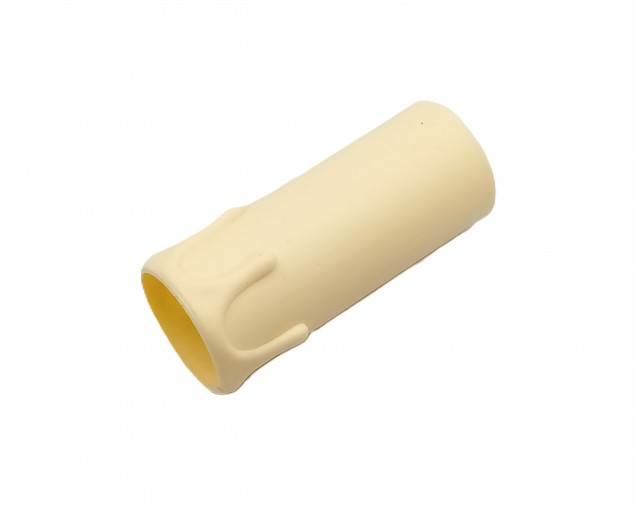 Candle Tube sleeve 70mm x 26mm cream Plastic drip 