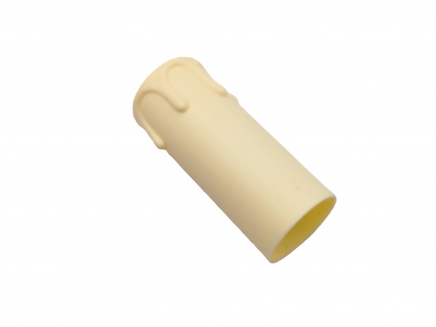 Candle Tube sleeve 70mm x 26mm cream Plastic drip 