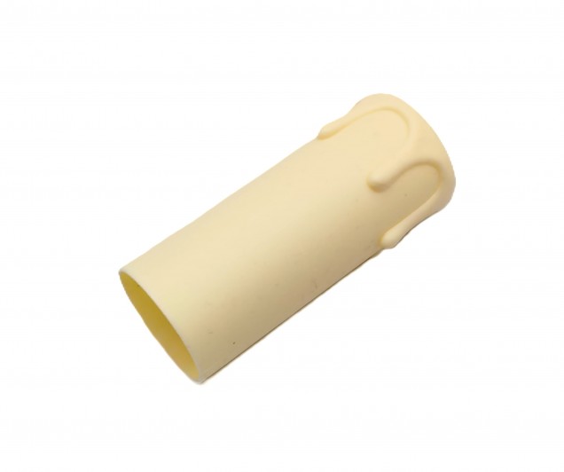 Candle Tube sleeve 70mm x 26mm cream Plastic drip 