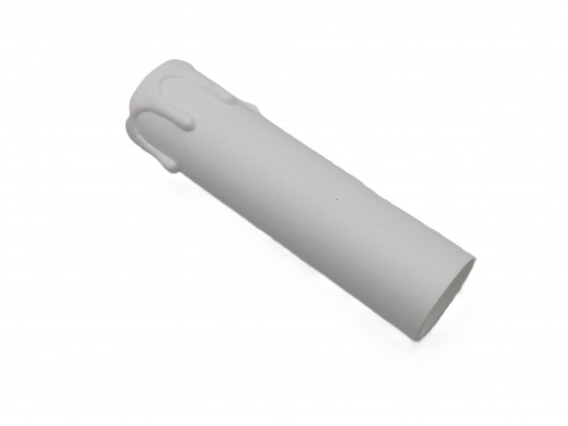 Chandelier Candle Tube White Drip Plastic 100mm x 24mm