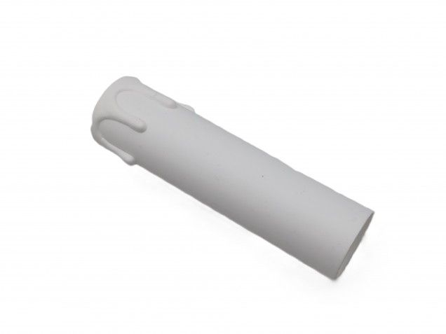 Chandelier Candle Tube White Drip Plastic 100mm x 24mm