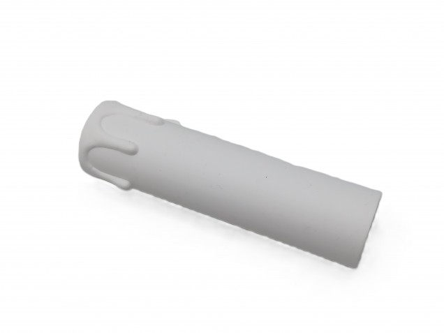 Chandelier Candle Tube White Drip Plastic 100mm x 24mm