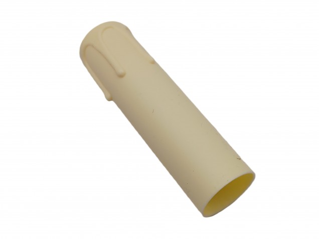 Candle Tubes-sleeves ivory Drip Plastic 105mm x 26mm