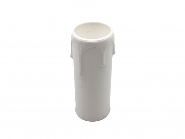Candle Tube Plastic White Drip 65mm x 24mm