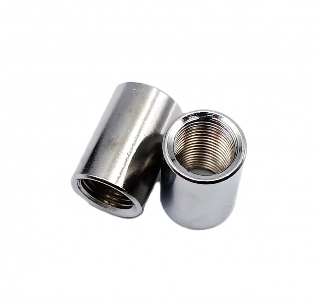 20mm long chrome Coupler 10mm Internal Thread 2 pack