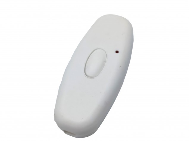 White inline push dimmer with red LED,10 to 150 watts
