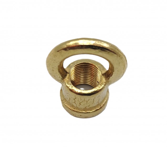 chandelier hook closed brass loop 10mm thread 22mm dia