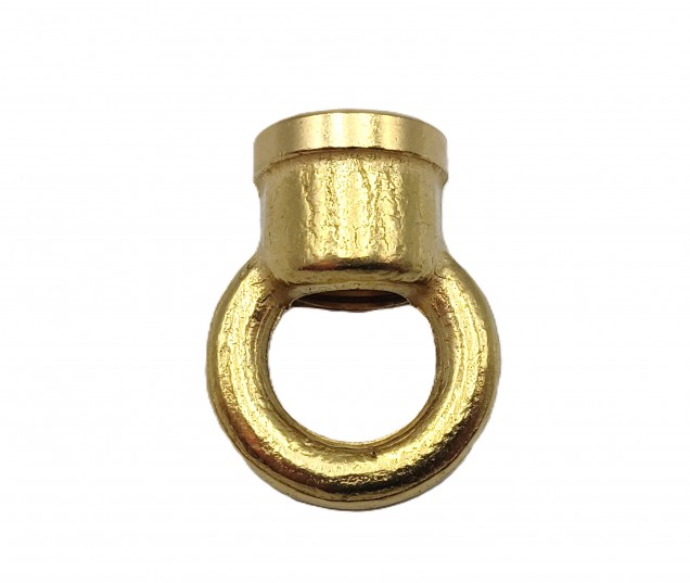 chandelier hook closed brass loop 10mm thread 22mm dia