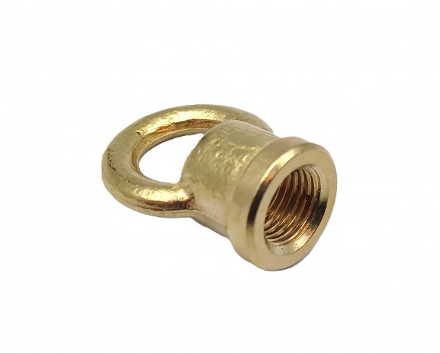 chandelier hook closed brass loop 10mm thread 22mm dia