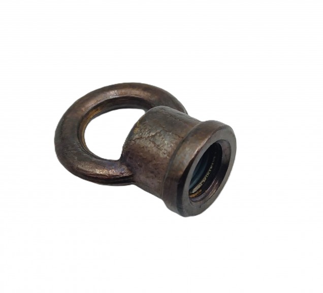 CHANDELIER HOOK CLOSED HOOP -10MM THREAD - IN ANTIQUE BRASS - 22MM DIAMETER