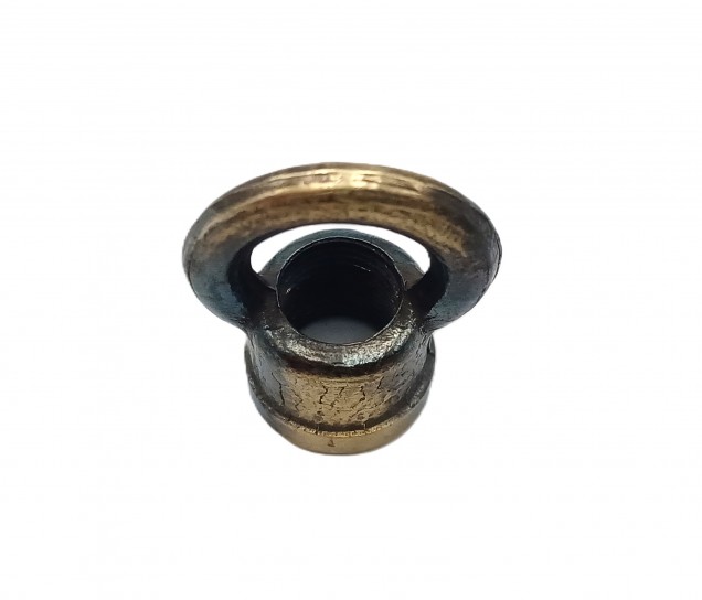 CHANDELIER HOOK CLOSED HOOP -10MM THREAD - IN BRUSHED ANTIQUE - 22MM DIAMETER