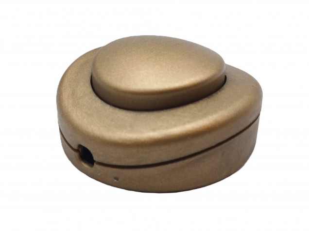 Inline floor or table lamp switch in gold 2 or 3 core