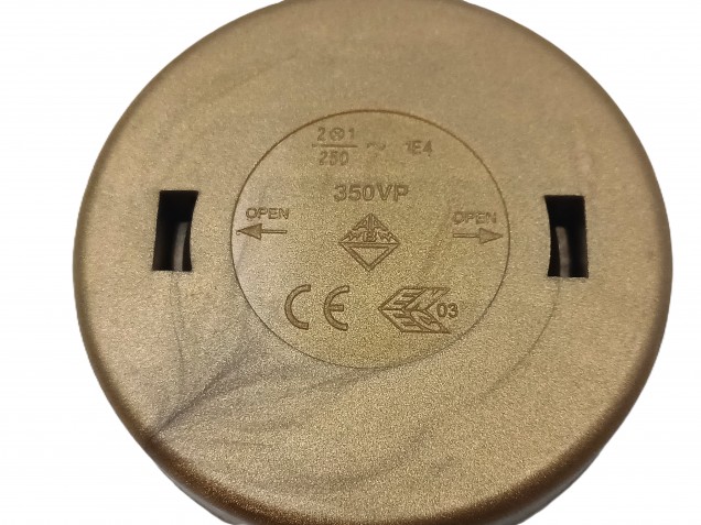 Inline floor or table lamp switch in gold 2 or 3 core