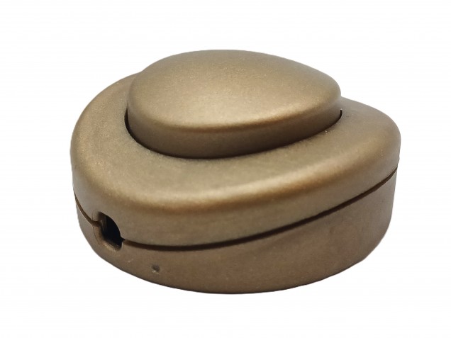 Inline floor or table lamp switch in gold 2 or 3 core