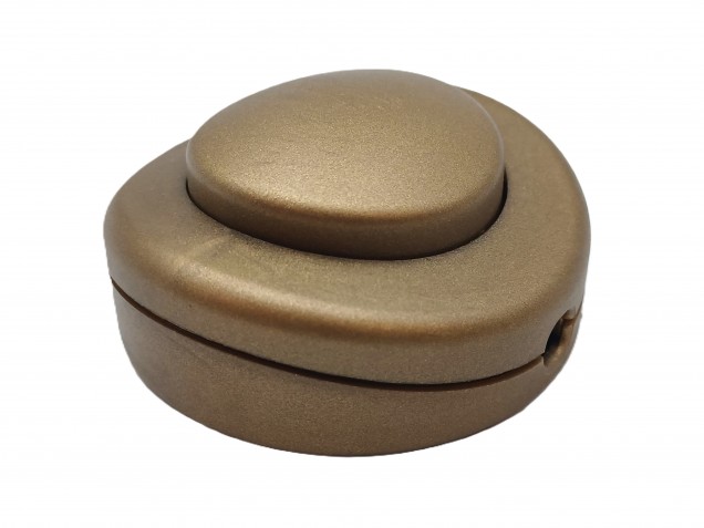Inline floor or table lamp switch in gold 2 or 3 core