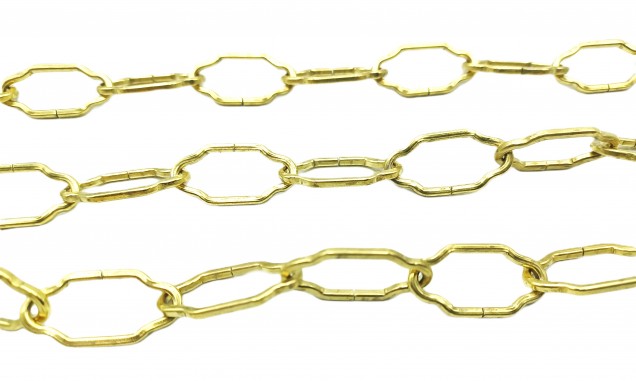 Triple Hook Ceiling Pendant Set Brass