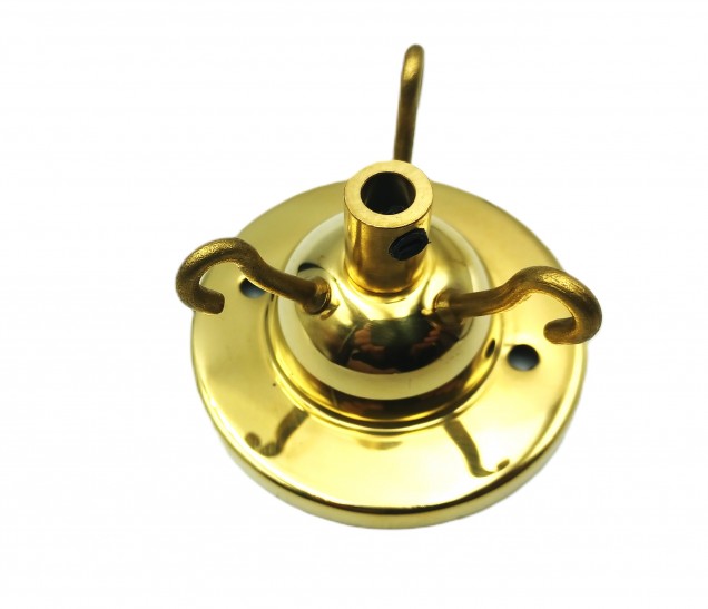 Triple Hook Ceiling Pendant Set Brass