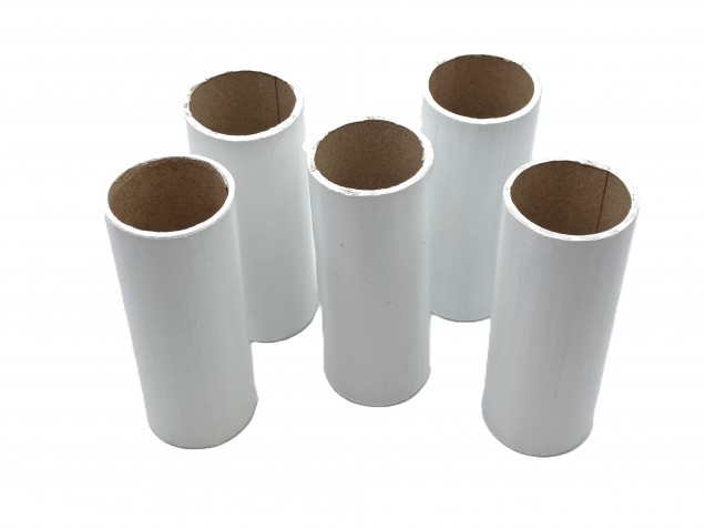 Chandelier Candle covers White Card 68mm x 24mm 