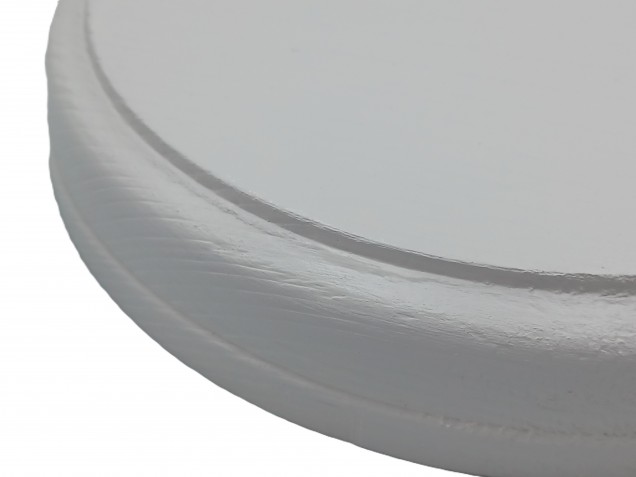 White round wooden ceiling pattress in pine 210mm