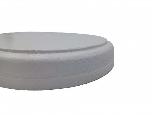 White round wooden ceiling pattress in pine 210mm