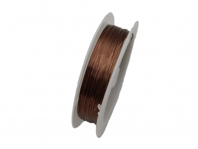 chandelier wire ANTIQUE BRASS coloured copper 0.4mm x 10 metres 