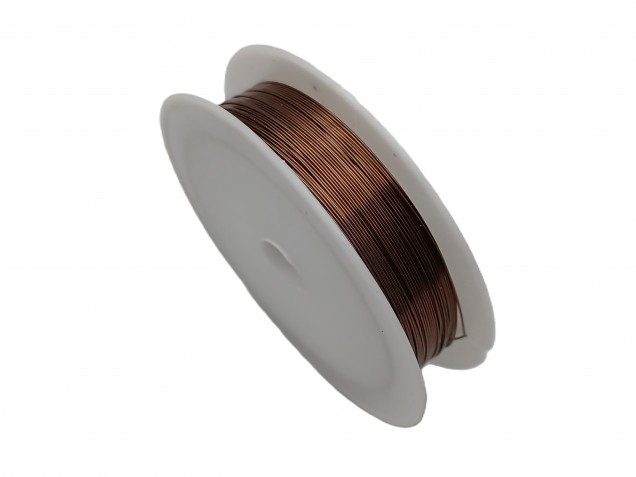 chandelier wire ANTIQUE BRASS coloured copper 0.4mm x 10 metres 