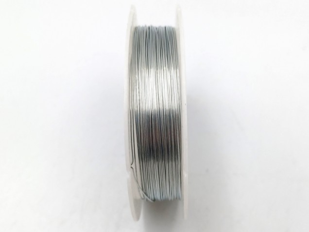chandelier wire SILVER coloured copper 0.4mm x 10 metres 