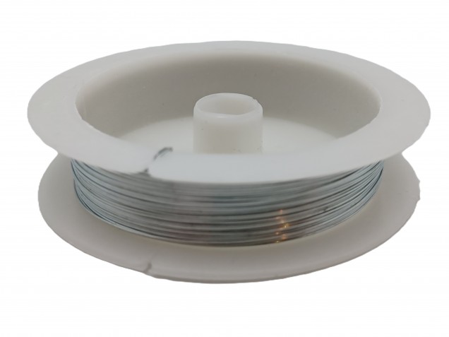 chandelier wire SILVER coloured copper 0.4mm x 10 metres 