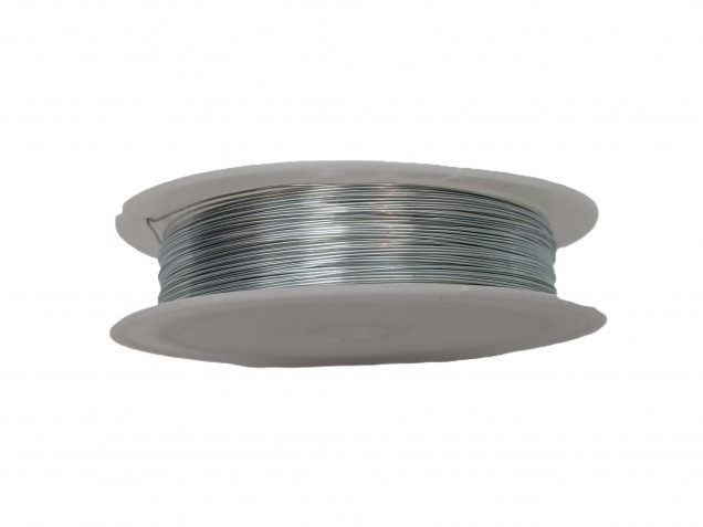 chandelier wire SILVER coloured copper 0.4mm x 10 metres 