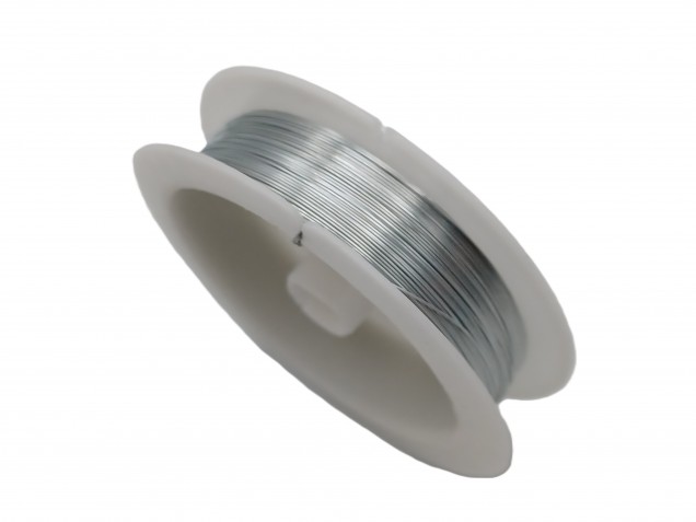 chandelier wire SILVER coloured copper 0.4mm x 10 metres 