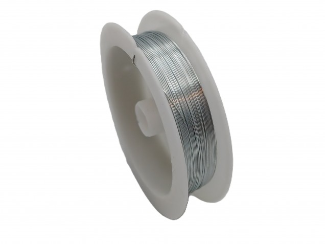 chandelier wire SILVER coloured copper 0.4mm x 10 metres 