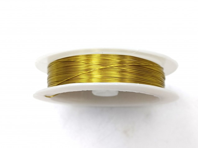 chandelier wire gold coloured copper 0.4mm x 10 metres 