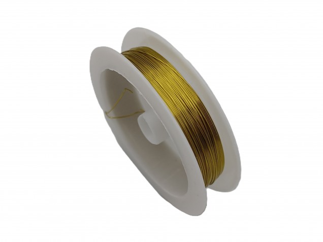 chandelier wire gold coloured copper 0.4mm x 10 metres 