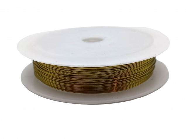 chandelier wire gold coloured copper 0.4mm x 10 metres 