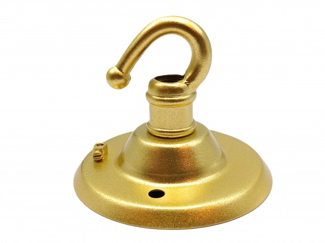 Chandelier Ceiling Rose Hook and chain in gold 15 kgs max load