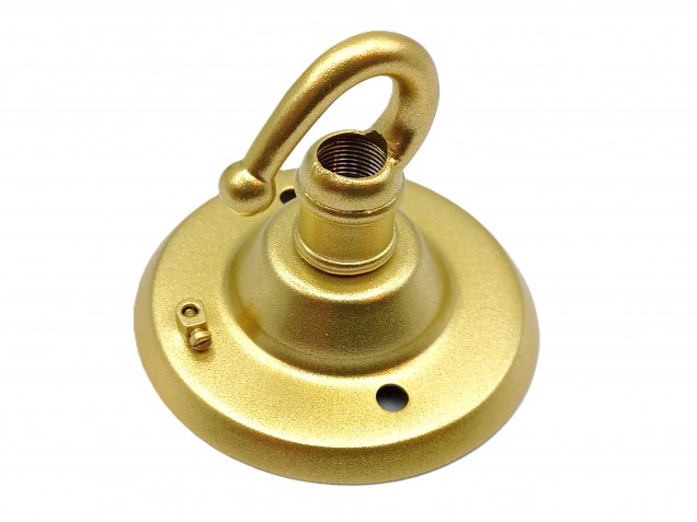 Chandelier Ceiling Rose Hook and chain in gold 15 kgs max load