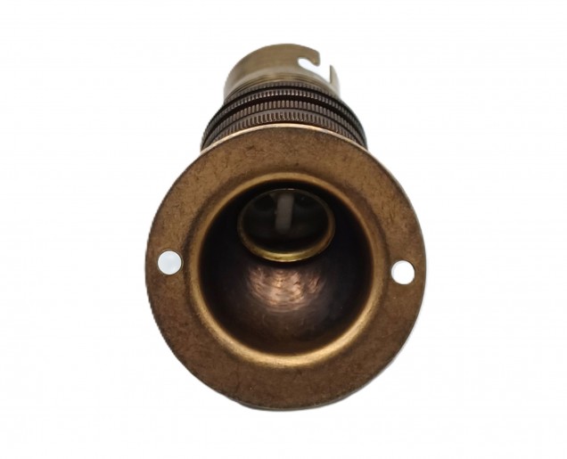 Angle batten lamp holder BC B22 3 part earthed 4 finishes