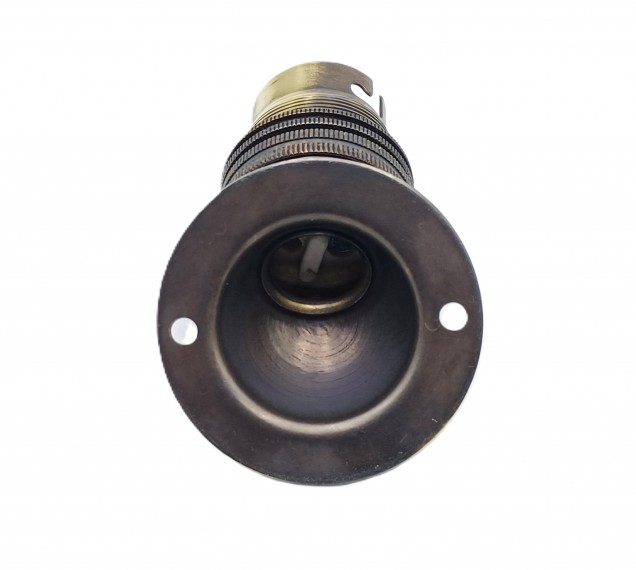 Angle batten lamp holder BC B22 3 part earthed 4 finishes