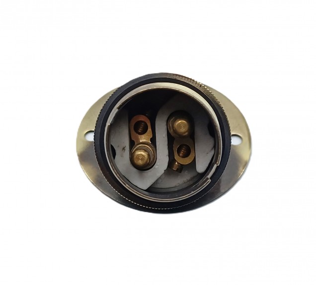 Angle batten lamp holder BC B22 3 part earthed 4 finishes