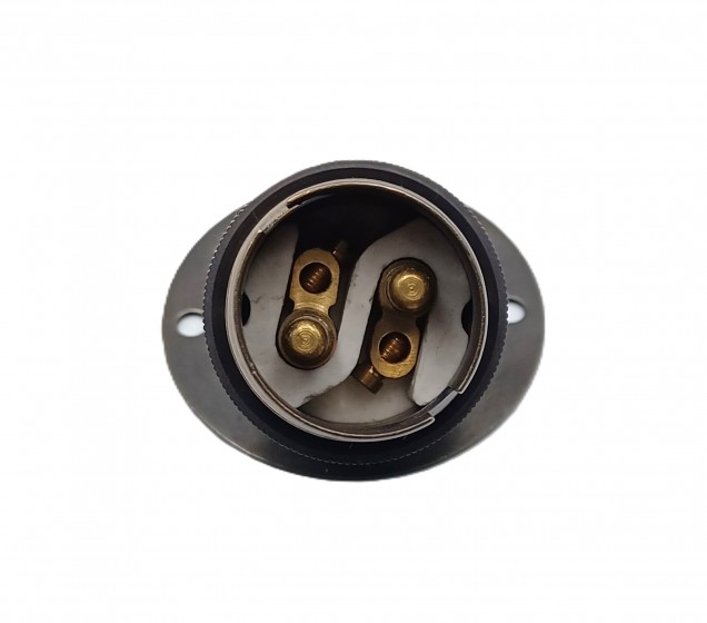 Angle batten lamp holder BC B22 3 part earthed 4 finishes