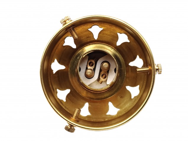 Angle batten lamp holder BC B22 with choice of lamp shade holder