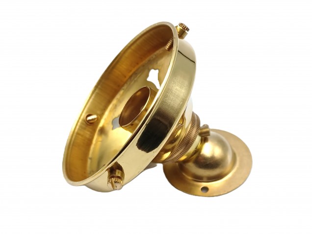 Angle batten lamp holder BC B22 with choice of lamp shade holder