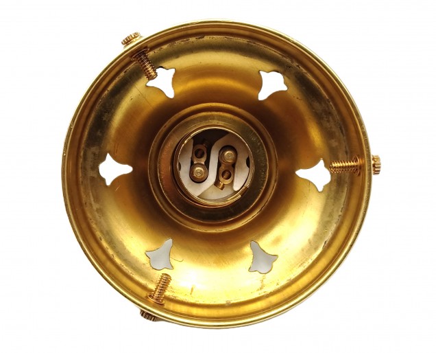 Angle batten lamp holder BC B22 with choice of lamp shade holder