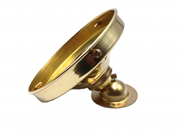 Angle batten lamp holder BC B22 with choice of lamp shade holder