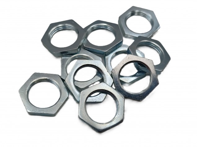 10 X M13 HEXAGON NUTS 13MM THREAD ZINC PLATED STEEL