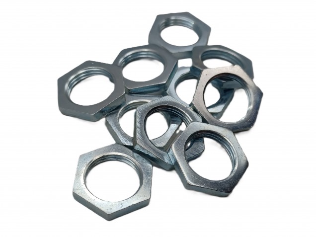 10 X M13 HEXAGON NUTS 13MM THREAD ZINC PLATED STEEL