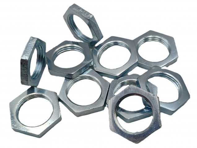 10 X M13 HEXAGON NUTS 13MM THREAD ZINC PLATED STEEL