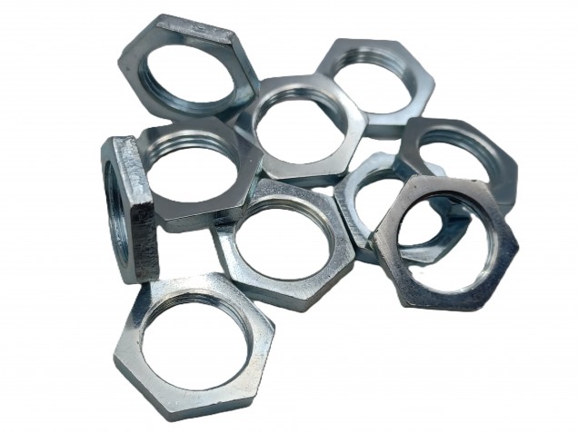 10 X M13 HEXAGON NUTS 13MM THREAD ZINC PLATED STEEL
