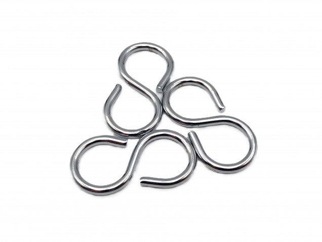 Chrome S Hook  Closed Type 10kgs Max Load 3 pack