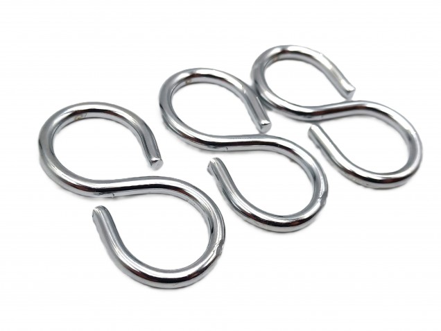 Chrome S Hook  Closed Type 10kgs Max Load 3 pack